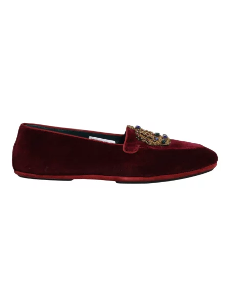 Półbuty Dolce And Gabbana skórzane czerwone