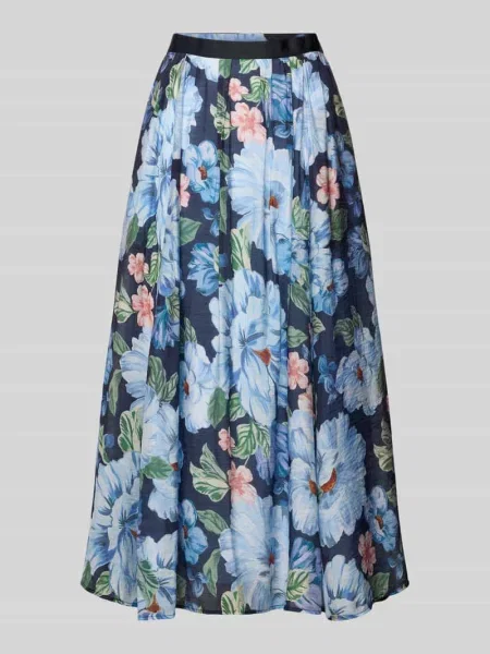 Rozkloszowana spódnica z bocznym zamkiem błyskawicznym Oui