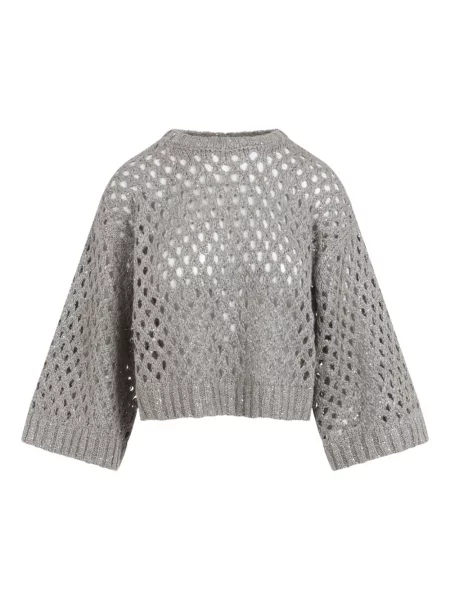 Trumpas megztinis Brunello Cucinelli pilka