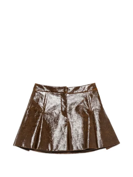 Fusta mini Sportmax în linie A maro
