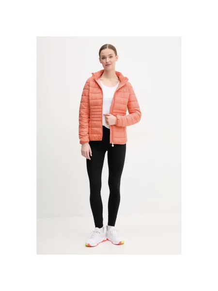 Lniana kurtka Emporio Armani Ea7 pomarańczowa