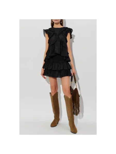 Spódnica mini Isabel Marant Etoile w kształcie litery A czarna