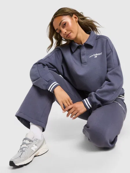 New Balance Bluza Rozpinana Polo granatowa