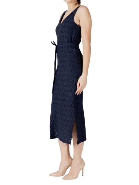 Obleka maxi obleka Vila Clothes brez rokavov modra