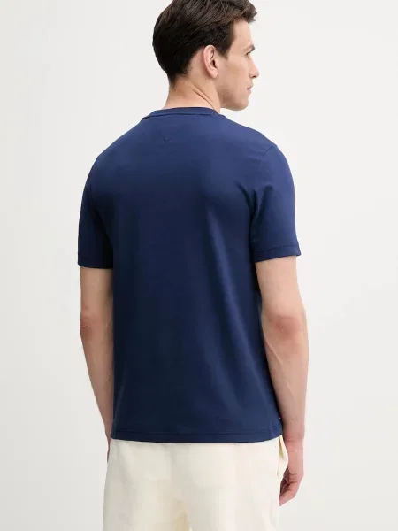 Tričko Tommy Hilfiger tmavomodrá s aplikací