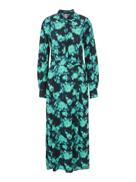YAS Tall Rochie tip bluză FLAIR verde jad negru