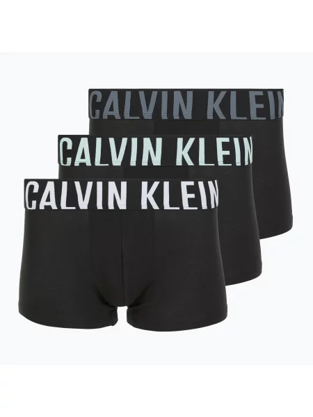 Труси Calvin Klein Trunk 3 пари Black bodies/white/aerial/turbulence білі
