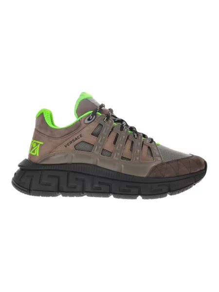 Sneakersy Versace skórzane brązowe