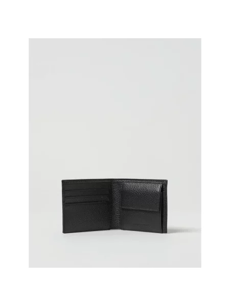 Emporio Armani Portfel skórzany czarny