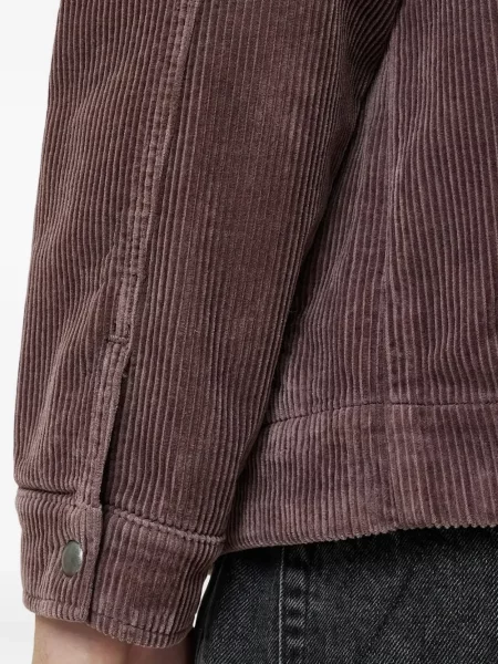 Marškiniai Allsaints kordinis velvetas ruda