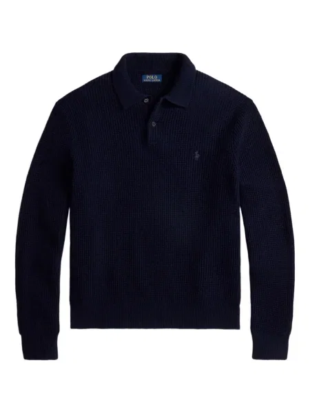 Șapcă Polo Ralph Lauren cu decolteu în V cu autograf în carouri albastru