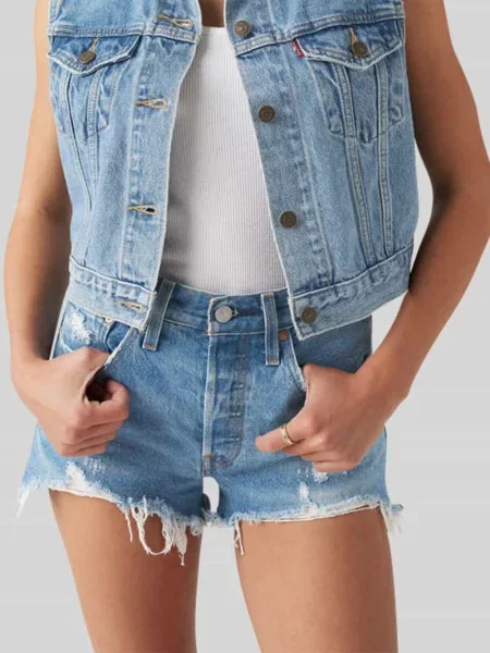 Szorty jeansowe z 5 kieszeni Levi's niebieskie
