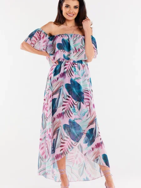 Spódnica Awama w kwiatki różowa