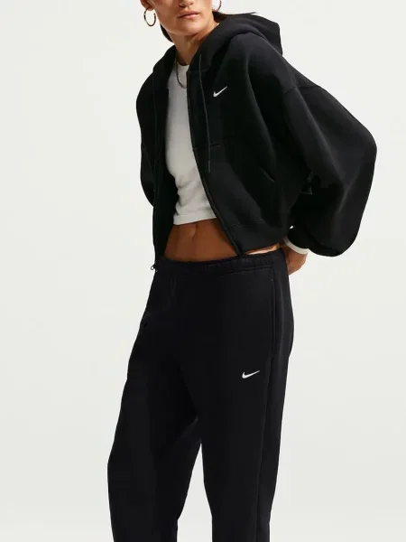 Nike Sportswear spodnie dresowe z bawełną Studio Fleece czarne
