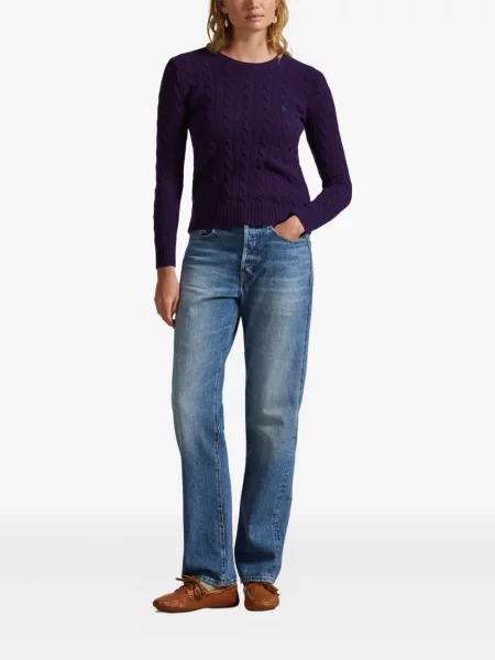 Căciulă Polo Ralph Lauren cu broderie tricotate de costum albastru