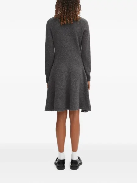 Rochie maxi Lacoste lungă de costum gri