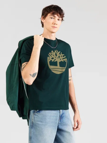 TIMBERLAND Tričko NORTHWOOD TREE zlatá / trstinová