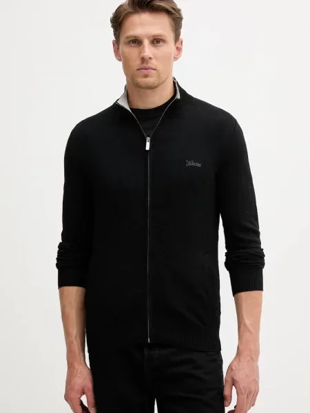 Жилетка с вълна Guess DARRELL черно