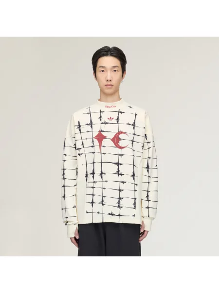 Tričko s dlouhým rukávem Adidas Originals s dlouhými rukávy bílé