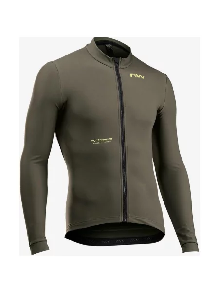 Koszulka rowerowa Northwave Extreme Thermal długi rękaw ciemnozielona S zielona