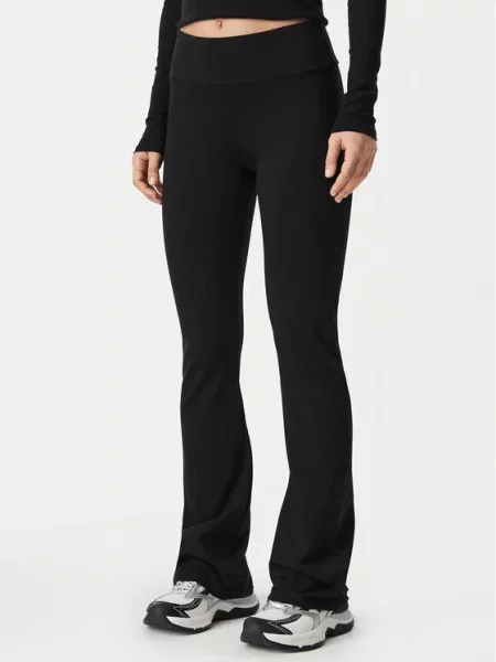 Pantaloni Ea7 Emporio Armani evazate negru