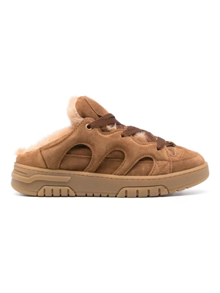 Sneakersy Santha ze sztucznego futra brązowe