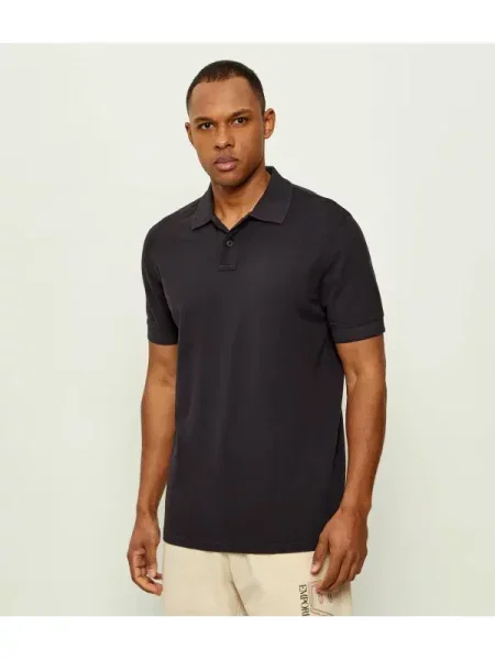 Tricou polo Boss Orange negru