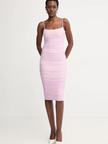 Herve Leger rochie drapată Zia violet