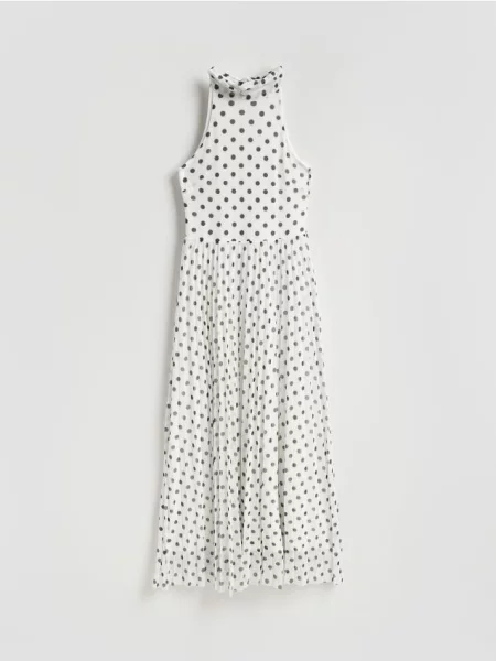 Reserved Rochie mini plisată alb