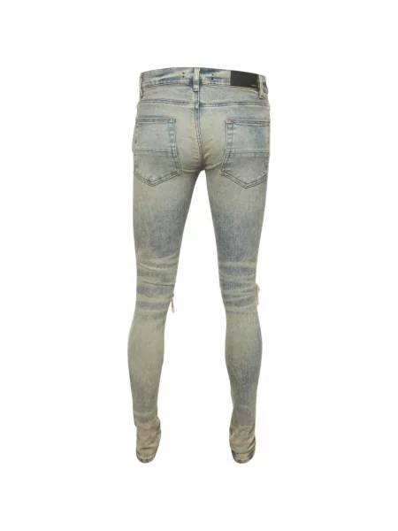 Skinny jeansy skinny Amiri z przetarciami niebieskie