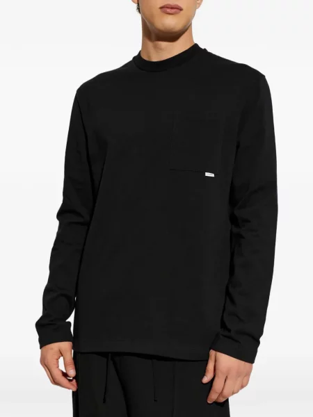 Lung tricou Jil Sander negru