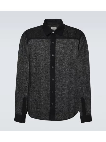 Lanena srajca Le Kasha črna