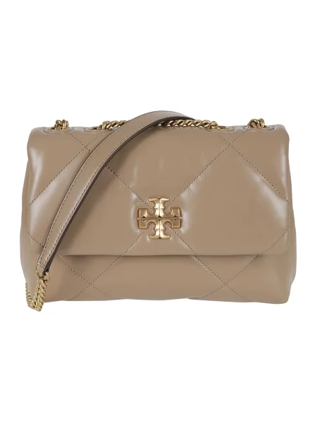 Torebka crossbody Tory Burch skórzana biznesowa beżowa