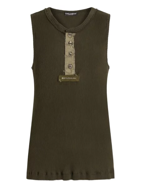 Cămașă Dolce & Gabbana cu nervuri verde