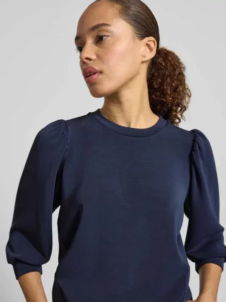 Bluza z rękawem Selected granatowa