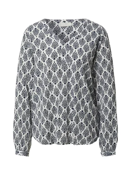 Kaffe Bluza Amber Jas kremna / temno modra