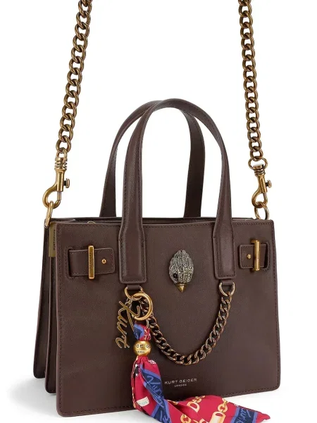Kurt Geiger Bőr bőrönd Sloane barna