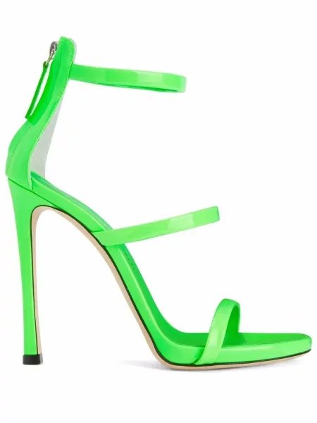 Sandale Giuseppe Zanotti din piele de lac verde