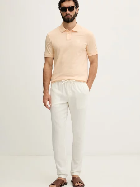 Tricou polo Boss Orange portocaliu