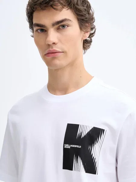 Футболка Karl Lagerfeld Jeans с принтом белая