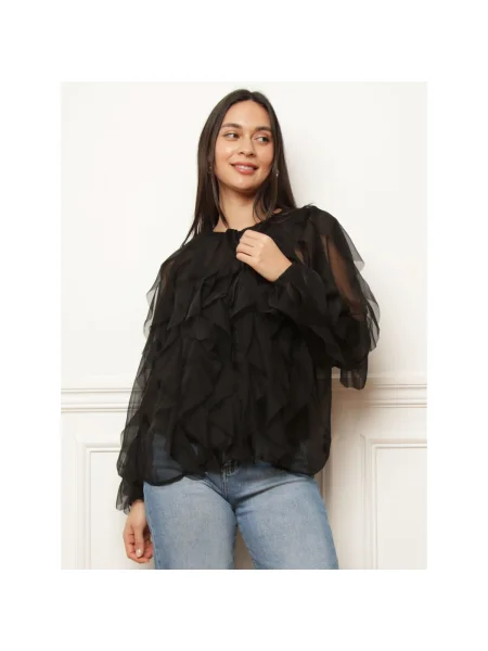 Top La Modeuse negru