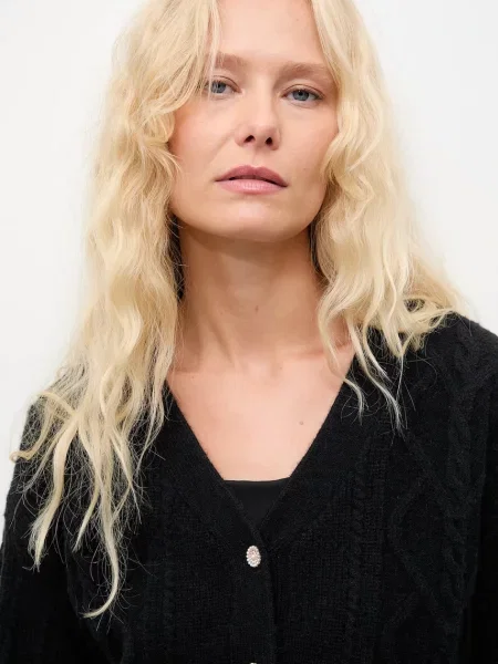 Кардиган з кашеміром Answear.LAB чорний