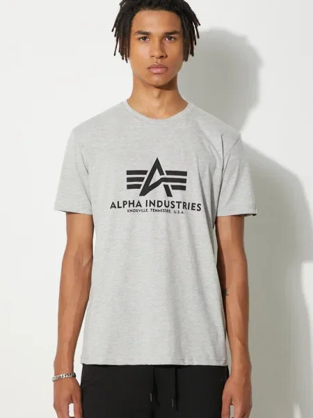 T-shirt Alpha Industries Basic Tee Grey M szara