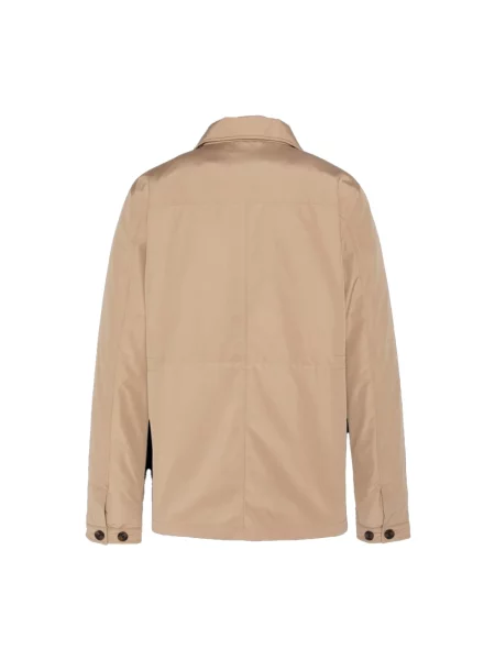 Parka Schott Nyc z kołnierzem beżowa