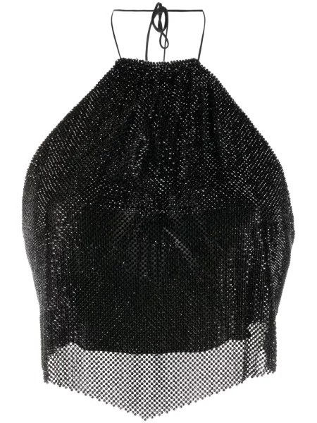 Top Manuri drapat cu gât halter