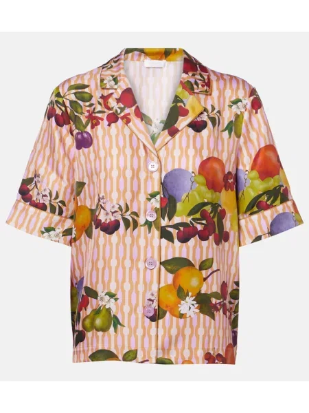 Cămașă Eres de mătase cu imagine