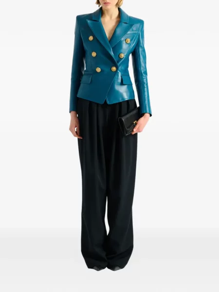 Geanta de piele Balmain albastru