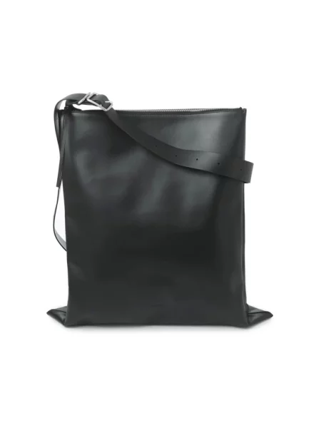 Torebka skórzana Jil Sander skórzana czarna