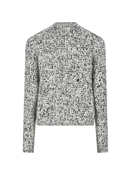 Cardigan Prada tricotate chunky alb