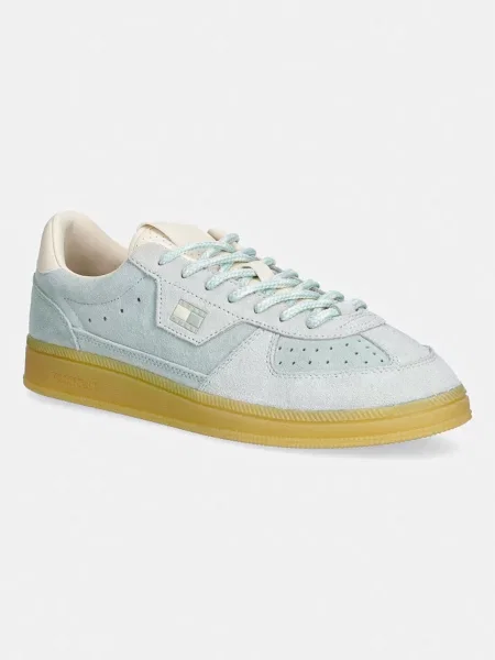 Tommy Jeans MU THE GREENWICH EDGE SUEDE sneakers pentru femei din piele întoarsă albastru